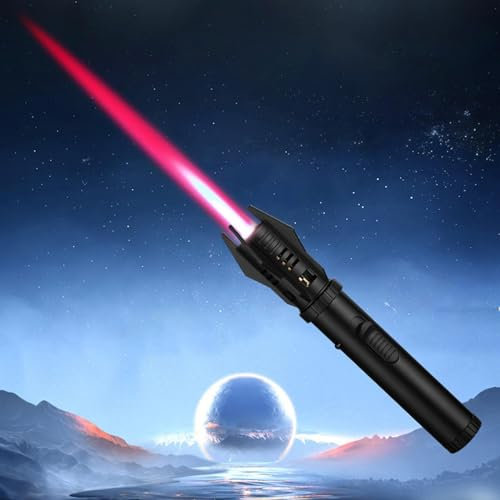 Large Lightsaber Kitchen Lighter, Household Kitchen Welding Windproof Direct Impact Lighter, Lightsaber Kitchen Cooking Torch Lighter (Color : Black)