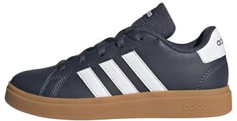 adidas Unisex Kinder Grand Court Lifestyle Tennis Lace-Up Shoes, Shadow Navy/FTWR white/GUM10, 28 EU