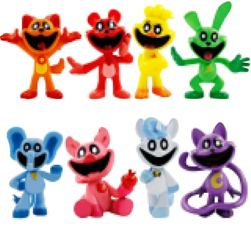 Toys 8er-Pack PVC Anime Figuren Puppenornamente Spielzeugset Anime-Serie Figuren Deko Kuchen Ornamente Geschenk für Kinder ab 3 Jahren Erwachsene Dekorieren Schreibtisches Schlafzimmers Wohnzimmers