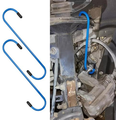 deemars Ganci per Pinze Freno, Ganci per Pinze dei Freni con Punte in Gomma, Strumenti Automobilistici Universali Durevoli e Antiruggine per Lavori di Frenatura e Sospensioni (Blu, 2PCS)