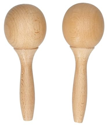 Haztholf Maraca aus Buche, Percussionsinstrument Maraca aus , Paar Maraca für Musikinstrumente, 1 Paar