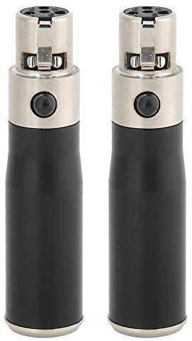 Beufee Adaptador De Audio Hembra De 4 Pines A Mini XLR Macho De 3 Pines, 2 Piezas XLR Hembra A Mini XLR Hembra Adaptador Convertidor De Audio Micrófono Equipo De Audio