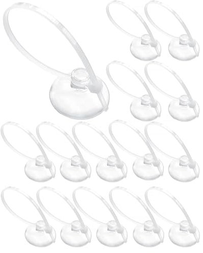 JETOP 50 Pcs Fish Tank Suction Cups, Aquarium Suction Cups with 100 Pcs Adjustable Zip Ties Fish Tank Accessories Small Suction Cups for Aquarium Moss Plants Air Pump Tube Fairy Lights Christmas Light