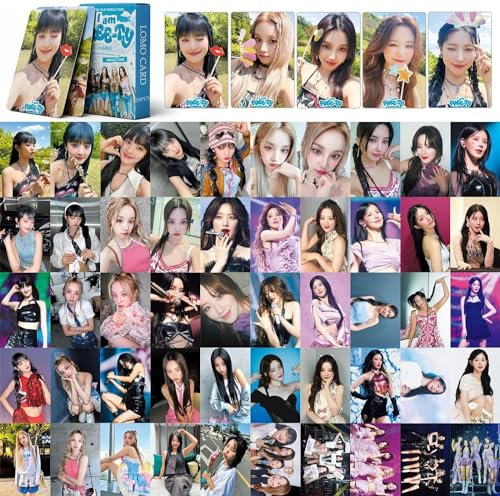 55 Stück (G) I-DLE Lomo Fotokarten I am freety (G) I-DLE Queencard I Feel Neues Album Photocards Queencard(G) I-DLE Allergy Mini Lomo Cards Photocards Geschenk für Fans Mädchen