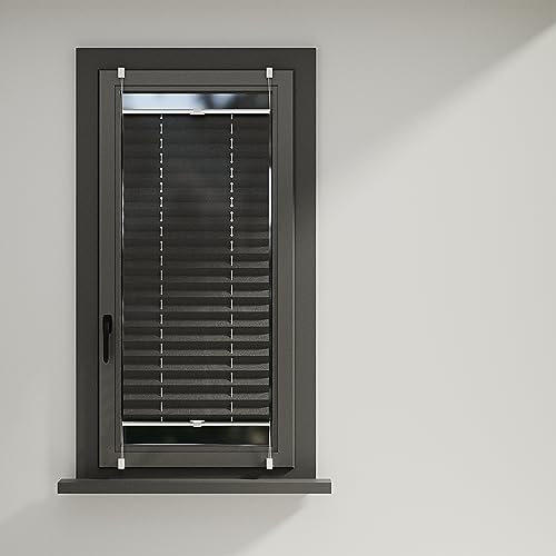 Plissee ohne Bohren Klemmfix Grau 90x120cm(BxH)