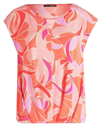 Betty Barclay Damen Blusenshirt mit Gummizug 38, Red/Rosè