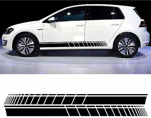 ZcwQfYA Waterproof Sticker Car Motorcycle Sticker Wasserfester Autoaufkleber für VW Golf 5 6 7 Polo Passat Tiguan Scirocco CC Bora,Car Sticker Self-Adhesive,A-Black