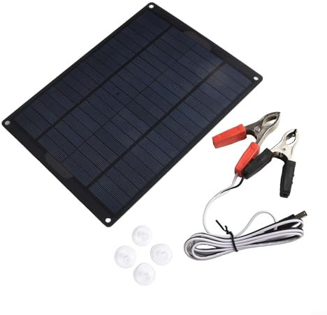 Panneau solaire, chargeur de panneau solaire avec clip de batterie, chargeur de panneau solaire portable pour la randonnée, le camping, les voyages