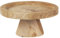 Meubletmoi Plat/Plateau Présentoir Rond sur Pied D. 27 cm en Bois de Teck Fabrication Artisanale - Style Naturel et Exotique - Alice