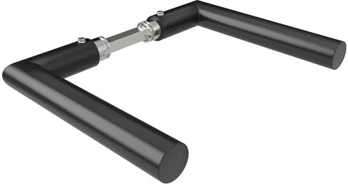 AwmnSrman Türgriffgarnitur aus Edelstahl ohne Schild, Schwarz, ideal für Innen- und Außentüren - 130 x 61 mm - Maximale Türstärke 65 mm | Drücker mit funktionellem und modernem Türgriff