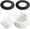 Lyeteung 2 Piezas G1 Conector de Manguera de Rosca Hembra Redondo, PVC Tapa Ciega Tubería, Rosca Hembra PVC Tapa de Válvula de Drenaje, con Junta de Goma, para Extremos Tuberías, Blanco