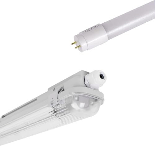 B·LED BARCELONA LED - Kit pantalla estanca 120cm + tubo LED T8 18W - 4000K - Blanco Neutro