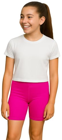 PopCouture Girls Premium Activewear Gymnastics Sports Cycling Shorts
