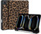 Fycyko Housse Compatible avec iPad Pro 11 Pouces M4 2024 5th Generation, Housse avec Porte-Stylo & Tip Cover, Housse de Protection à Motif léopard - Marron