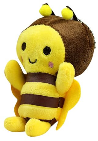 EXAOMBLE Little Bee Pendant Hinges Sleeping Eye Mask Mini Bee Cotton Cord Test Tube Bracket Lever Nuts Car Sponge Emergency Stop Button Button Cover Cleaning Agent Sponge Plugs Yellow Plush