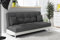 LIKMA Ausziehbar 3 Sitzer Sofa Togo Grau + Weiss Kunstleder 195x91x85 cm Schlaffunktion Bettzeugbehälter 2 Kissen Sofa mit Bettfunktion Gesteppte Schlafsofa ohne Armlehnen