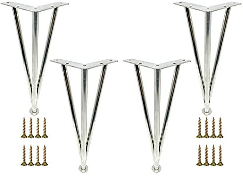 SZITW 4er-Pack verstellbare Tischbeine, Schwarze Möbelfüße aus Metall für Sofa, Bett, Couchtisch, Schrank, Schreibtisch, 30 cm hoch, verschleißfest, rutschfest, stilvolles Design