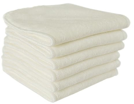 BESPORTBLE 6Pcs Bamboo Cloth Diapers Layers Super Absorbent Diaper Pads Lightweight and Breathable Care Soft Material