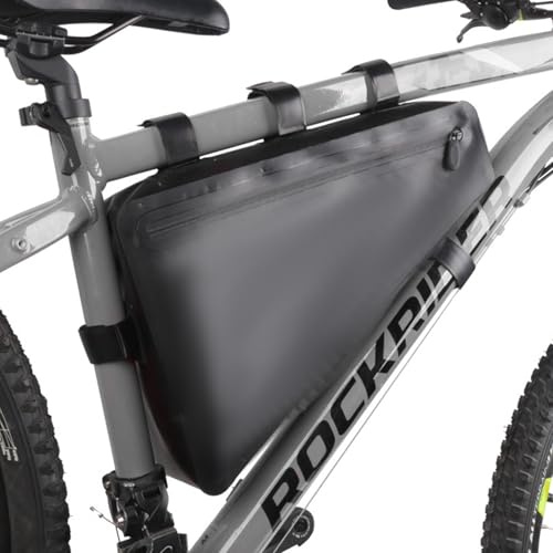 VADO VLTRA Triangle Bike Full Frame Bag,40cm PVC Waterproof Cycling Bicycle Under Top Tube Handlebar Saddle Bag for MTB, 8L Large Capacity Storage Pouch for Sport Accessories Keys Phone