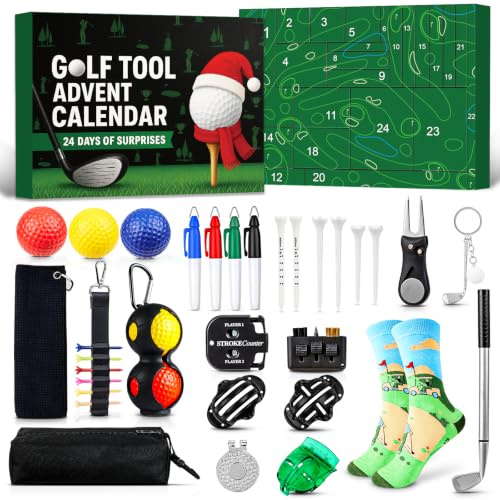 Golf Advent Calendar 2026 Adult Men Teens, 24 Days Golf Accessories Tools