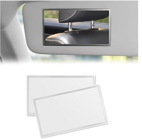 TVVXIO Auto Makeup Spiegel, für Ford Transit/Tourneo Custom 2023-2024 2025 Auto Sonnenblende Spiegel, Tragbarer Selbstklebender Sitzrückenspiegel aus Edelstahl,B