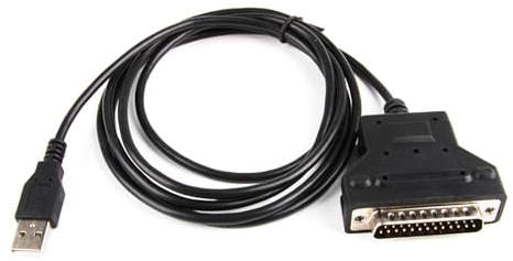 budebuse Cable de conexión USB a DB25 de 25 pines RS232 macho para impresoras antiguas y máquinas herramientas, cable de transferencia de datos estable para dispositivos industriales