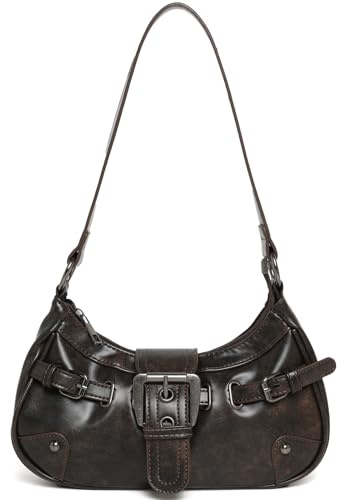 Ausing Handtasche Damen Retro Schultertasche Elegante Umhängetasche | PU-Material,Vintage Stil Y2K ,Handtasche Perfekt für Party Date Alltag