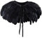 keland Damen Gothic Feder Umhang Capelet Stola Bolero Federkragen Federweste Schultertuch Schulterumhang Halloween Kostüm (Schwarz)