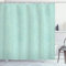 ABAKUHAUS Türkis Duschvorhang, Hand Drawn Dahlia, Stoffliches Gewebe Badezimmerdekorationsset mit Haken, 175 x 220 cm, Hellblau