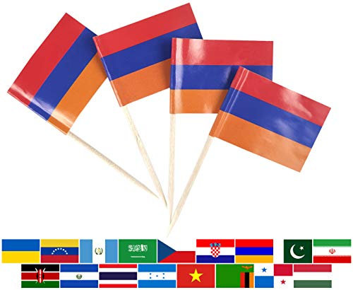 JBCD Kleine Flagge für Zahnstocher Armenien