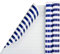 JAM PAPER Geschenkpapier - Gestreiftes Geschenkpapier - 2,3 Sq M pro Rolle - Blauweisse Streifen - 2/Packung