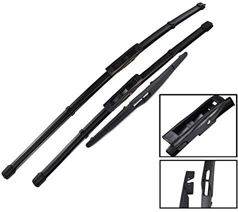 Scheibenwischer Front Heckscheibe Scheibenwischerblätter-Satz for Renault Scenic 3-Grand-MK3 2009 2010 2011 2012 2013 2014 2015 2016
