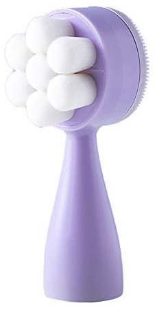 1 brosse de nettoyage du visage avec poils doux pour masser le visage et le nettoyage