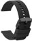 TStrap Montres Bracelets Silicone 20mm - Remplacement Bracelet de Montre Étanche à Dégagement Rapide en Caoutchouc Noir - Plusieurs Couleurs pour Hommes Femmes Smartwatch Sport - 18mm 22mm