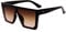 FOURCHEN Quadratische übergroße Sonnenbrille für Damen und Herren, modische flache Oberseite, großer Rahmen