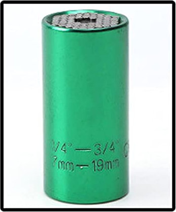 7-19mm Universalschl¨¹ssel Drehmomentkopf Set Steckh¨¹lse Ratsche 3/8 Buchse Spanner Grip Tool Multifunktions Steckschl¨¹ssel-gr¨¹n