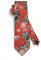 HISDERN Krawatte Herren Orange Krawatte mit Einstecktuch Set