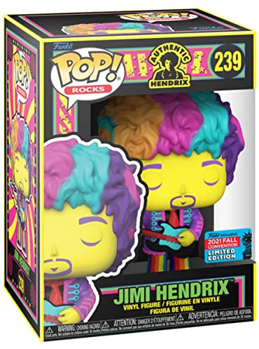 Funko 585576 Pop! Rocks - Jimi Hendrix (Blacklight Fall Convention 2021 Exclusive) #239
