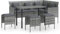 vidaXL Sofagarnitur in L-Form 5-TLG. mit Kissen Gartenmöbel Sitzgruppe Sofa Lounge Gartenset Garten Garnitur Gartensofa Poly Rattan Grau