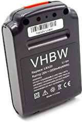 vhbw Battery compatible with Black & Decker HP186F4LBK H3, LCS1020, LCC220, LCS120, HP188F4LBK H3, LCS120B Power Tools (2000 mAh, Li-Ion, 20 V)