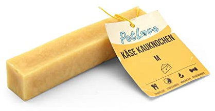 PetLove Hartkäse für Hunde • 100% natürlicher Kauknochen aus Käse • Kaukäse Hund • Kauspaß & Zahnpflege • Ideal für unterwegs • Größe M: 50-80g