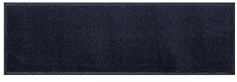 Glary Home 15er Set Stufenmatten 22cm x 71cm x 1.2cm Treppenteppich Selbstklebend / GH13A-N (Schlichtes Muster, Marineblue)