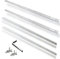 Guide Rail Connector Set P-20177 for Makita Track Saw Long Cuts， Also Compatible with Festool, Fit for DeWalt in Integrated Guide Rail T-Slots for Secure Cutting, Sliver