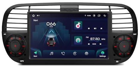 XTRONS 7 Zoll Android 13 Autoradio Octa Core 4GB 64GB Eingebautes 4G LTE CarAutoPlay/Android Auto/DSP/WiFi/GPS Bluetooth 5.0 Optional DAB+ OBD DVR für FIAT 500(2007-2015)