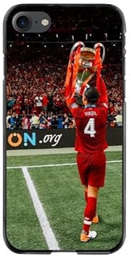 Liverpool Virgil VVD Hard Silicone Rubber Phone Case Cover for iPhone 7 8 XR 11 12 13 14 SE (choose your phone model in order details) (iPhone 7 & 8)