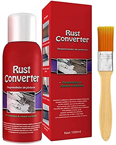 Rust Remover for Metal,Water-Based Metal Rust Remover,Rust Inhibitor,Multi Purpose Anti-Rust Protection Car Coating Primer, Antirouille Pour Automobile, with Brush (1 Pack)