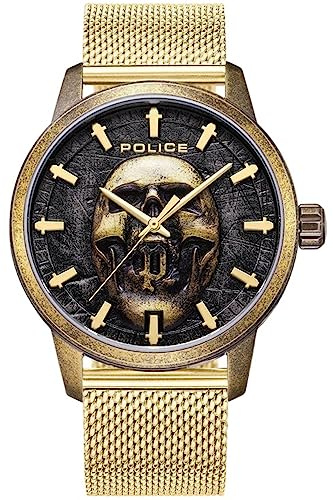 Police Watches raho Herren Uhr analog Quarzwerk mit Edelstahl Armband PEWJG0005504