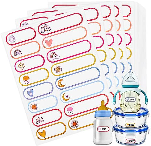320 Stück Namensaufkleber Kinder Schule, Sticker Personalisiert Namensaufkleber Für Kleidung Und Gegenstände Personalisierbare Und Wasserfeste Klebeetiketten Für Kinder(60×16mm, 40×16mm)