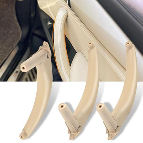 Altsbaos 3 PCS Kompatibel mit Türgriff bmw X5 E70 2008-2013,X6 E71/E72 2008-2014 Handgriffe links + Türgriff innen rechts X5 E70/X6 E71 E72 Türgriff Innen (Beige)