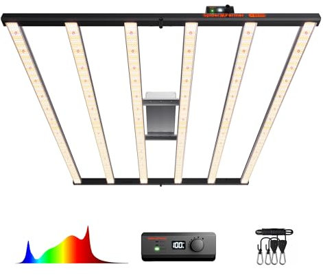 Spider Farmer G8600 LED Grow Lampe 800W LED Pflanzenlampe Vollspektrum Grow Light Dimmbare Daisy Chain Wachstumslampe für Gemüse Blume 150x150CM Abdeckung 2,85 umol/J